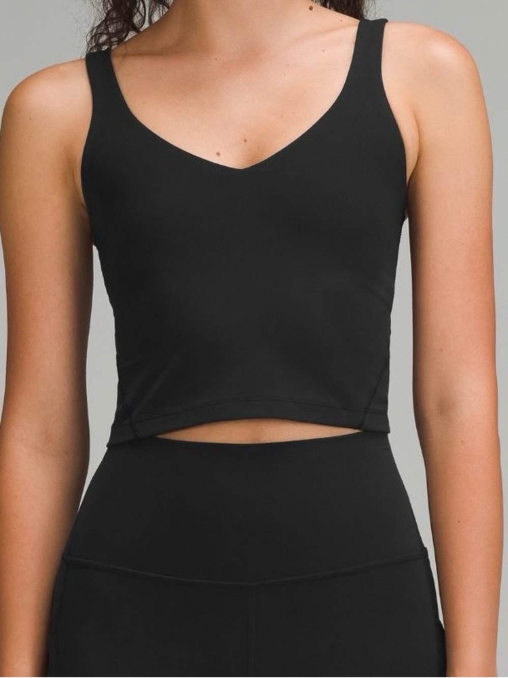 lululemon athletica Align Black V-Neck Cropped Tank